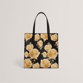 чанта,дамски,чанти,дамски,летни,чанти,и,портмонета,несесери,аксесоари,на,разпродажба,чанти,за,училище,ted,baker,ted,baker,floral,large,icon,bag,black