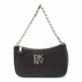 dkny,lorena,demi,shoulder,bag,black,silver