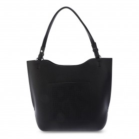 dkny,toby,tote,bag,black,silver