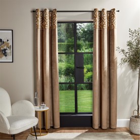 homelife,velvet,top,panel,curtains,natural