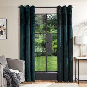 homelife,velvet,top,boarder,panel,curtains,green