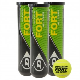 аксесоари,за,тенис,на,корт,топки,за,тенис,на,корт,dunlop,fort,triple,pack,of,tennis,balls,(3x,4,ball),yellow