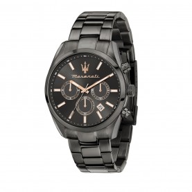 Часовник Maserati Men's Precision Quartz Water Resistant Analogue Quartz Watch - Black часовник,часовници,maserati,men's,precision,quartz,water,resistant,analogue,quartz,watch,black