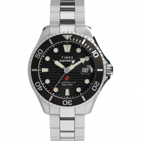 часовник,часовници,timex,men's,deepwater,water,resistant,analogue,quartz,watch,black,silver