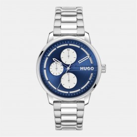 часовник,часовници,hugo,gents,hugo,#stamp,multi,stainless,steel,bracelet,watch,silver