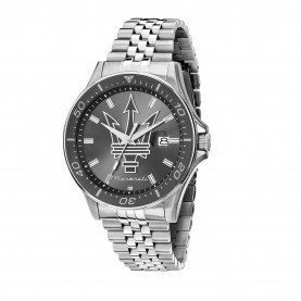 Часовник Maserati Men's SFDIA Sport Collection Quartz Analogue Watch - Silver часовник,часовници,maserati,men's,sfdia,sport,collection,quartz,analogue,watch,silver