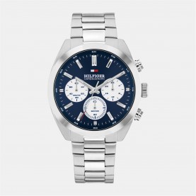 Часовник Tommy Hilfiger Men's Hudson 40mm Stainless Steel Chronograph Analogue Quartz Watch - Silver часовник,бижутерия,часовници,tommy,hilfiger,men's,hudson,40mm,stainless,steel,chronograph,analogue,quartz,watch,silver