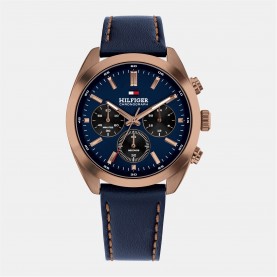 Часовник Tommy Hilfiger Men's Hudson 40mm Stainless Steel Chronograph Analogue Quartz Watch - Blue часовник,бижутерия,часовници,tommy,hilfiger,men's,hudson,40mm,stainless,steel,chronograph,analogue,quartz,watch,blue