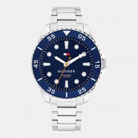 часовник,бижутерия,часовници,tommy,hilfiger,tommy,hilfiger,mens,stainless,steel,bracelet,watch,blue