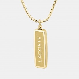 Lacoste Mens District Reversible Pendant Necklace - Gold lacoste,mens,district,reversible,pendant,necklace,gold