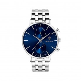 часовник,бижутерия,часовници,gant,men's,park,hill,analogue,quartz,watch,blue,silver