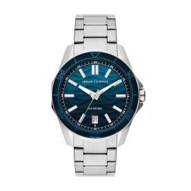 часовник,бижутерия,часовници,armani,exchange,men's,three,hand,date,stainless,steel,watch,ax1950,blue,silver