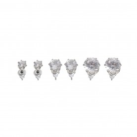 бижутерия,коледни,подаръци,за,нея,всички,коледни,подаръци,коледни,джунджурии,miso,3,pack,crystal,stud,earring,crystal