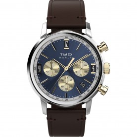 Timex Timex Marlin Quartz Chrono - Blue/Silver часовници,timex,timex,marlin,quartz,chrono,blue,silver