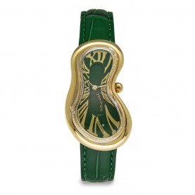 часовник,часовници,exaequo,melting,quartz,analogue,watch,green,dial