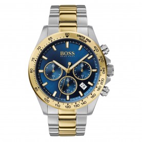 часовник,бижутерия,часовници,boss,men's,hero,watch,rugged,design,gold,blue