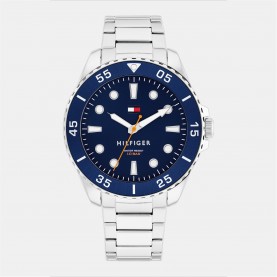 часовник,бижутерия,часовници,аксесоари,на,разпродажба,tommy,hilfiger,mens,stainless,steel,bracelet,watch,blue,silver