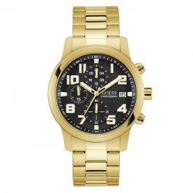 часовник,бижутерия,часовници,аксесоари,на,разпродажба,guess,men's,atticus,analogue,quartz,watch,black,gold
