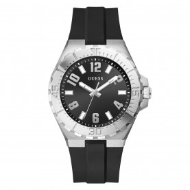 часовник,бижутерия,часовници,аксесоари,на,разпродажба,guess,men's,analogue,quartz,watch,black,silver