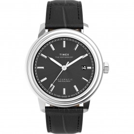 Часовник Timex Men's Waterbury Analogue Quartz Watch - Black/Silver часовник,часовници,timex,men's,waterbury,analogue,quartz,watch,black,silver