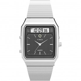 часовник,часовници,timex,men's,auto,analogue,watch,black,silver