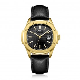 Часовник Rotary Men's Quartz Analogue Watch - Black/Black часовник,бижутерия,часовници,rotary,men's,quartz,analogue,watch,black,black