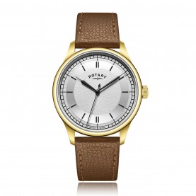 часовник,бижутерия,часовници,rotary,men's,traditional,dress,analogue,quartz,watch,cream,brown