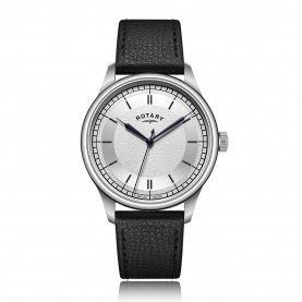 часовник,часовници,rotary,traditional,dress,watch,silver,black