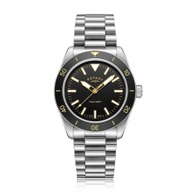 часовник,бижутерия,часовници,rotary,men's,analogue,quartz,watch,black,silver