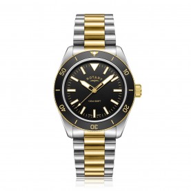 часовник,бижутерия,часовници,rotary,men's,analogue,quartz,watch,two,tone,gold