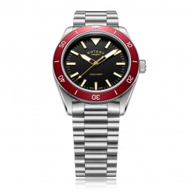 часовник,бижутерия,часовници,rotary,men's,analogue,quartz,watch,black,silver