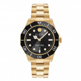 Часовник Philipp Plein Mens Hypersport Analogue Quartz Watch - Black/Gold Tone часовник,часовници,philipp,plein,men,s,hypersport,analogue,quartz,watch,black,gold,tone