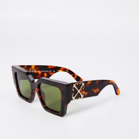 Off White Manchester Sun 53 Square Sunglasses - Havana/Green off,white,manchester,sun,53,square,sunglasses,havana,green