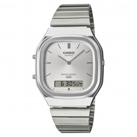 Часовник Casio Quartz Square Digital Watch - White/Silver часовник,часовници,casio,quartz,square,digital,watch,white,silver