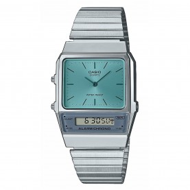 часовник,часовници,casio,neo,vintage,quartz,stainless,steel,digital,watch,silver,blue