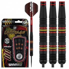 Winmau Outrage Brass Darts - Black/Red игри,дартс,winmau,outrage,brass,darts,black,red