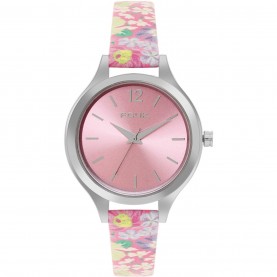 Дамски часовник FCUK Floral Printed Strap Womens Watch - Pink дамски,часовник,часовници,fcuk,floral,printed,strap,womens,watch,pink