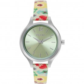 Дамски часовник FCUK Floral Printed Strap Womens Watch - Green дамски,часовник,часовници,аксесоари,на,разпродажба,fcuk,floral,printed,strap,womens,watch,green