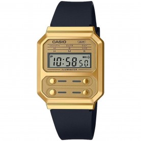 Casio Casio Vintage A100 Series - Black/Gold часовници,всички,коледни,подаръци,casio,casio,vintage,a100,series,black,gold