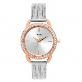 Часовник French Connection French Connection Rose Case Round Shape Silver Strap Quartz Watch - White часовник,часовници,аксесоари,на,разпродажба,french,connection,french,connection,rose,case,round,shape,silver,strap,quartz,watch,white