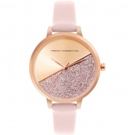 Часовник French Connection French Connection Rose Case Round Shape Pink Strap Quartz Watch - Rose Gold часовник,часовници,аксесоари,на,разпродажба,french,connection,french,connection,rose,case,round,shape,pink,strap,quartz,watch,rose,gold