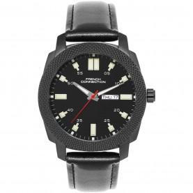 Часовник French Connection French Connection Black Case Round Shape Black Strap Quartz Watch - Black часовник,часовници,аксесоари,на,разпродажба,french,connection,french,connection,black,case,round,shape,black,strap,quartz,watch,black