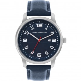 Часовник French Connection French Connection Silver Case Round Shape Blue Strap Quartz Watch - Blue часовник,часовници,аксесоари,на,разпродажба,french,connection,french,connection,silver,case,round,shape,blue,strap,quartz,watch,blue