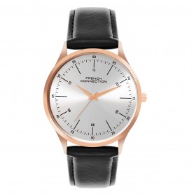 Часовник French Connection French Connection Rose Case Round Shape Black Strap Quartz Watch - Silver часовник,часовници,аксесоари,на,разпродажба,french,connection,french,connection,rose,case,round,shape,black,strap,quartz,watch,silver