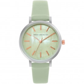 Часовник French Connection French Connection Silver Case Round Shape Sea Green Strap Quartz Watch - Sea Green часовник,часовници,аксесоари,на,разпродажба,french,connection,french,connection,silver,case,round,shape,sea,green,strap,quartz,watch,sea,green