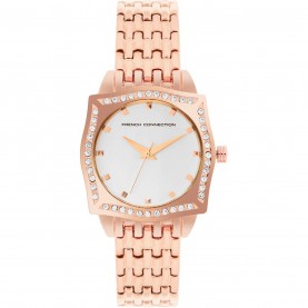Часовник French Connection French Connection Rose Case Square Shape Rose Strap Quartz Watch - Silver часовник,часовници,аксесоари,на,разпродажба,french,connection,french,connection,rose,case,square,shape,rose,strap,quartz,watch,silver