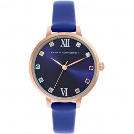 Часовник French Connection French Connection Rose Case Round Shape Blue Strap Quartz Watch - Blue часовник,часовници,аксесоари,на,разпродажба,french,connection,french,connection,rose,case,round,shape,blue,strap,quartz,watch,blue