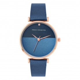 Часовник French Connection French Connection Rose Case Round Shape Blue Strap Quartz Watch - Navy Blue часовник,часовници,аксесоари,на,разпродажба,french,connection,french,connection,rose,case,round,shape,blue,strap,quartz,watch,navy,blue