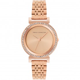 Часовник French Connection French Connection Rose Case Round Shape Rose Strap Quartz Watch - Rose Gold часовник,часовници,аксесоари,на,разпродажба,french,connection,french,connection,rose,case,round,shape,rose,strap,quartz,watch,rose,gold