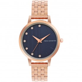 Часовник French Connection French Connection Rose Case Round Shape Rose Strap Quartz Watch - Blue часовник,часовници,аксесоари,на,разпродажба,french,connection,french,connection,rose,case,round,shape,rose,strap,quartz,watch,blue